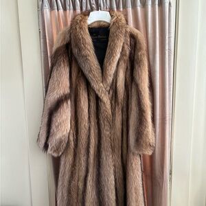 Full Length Vintage Finnish Raccoon Fur Coat